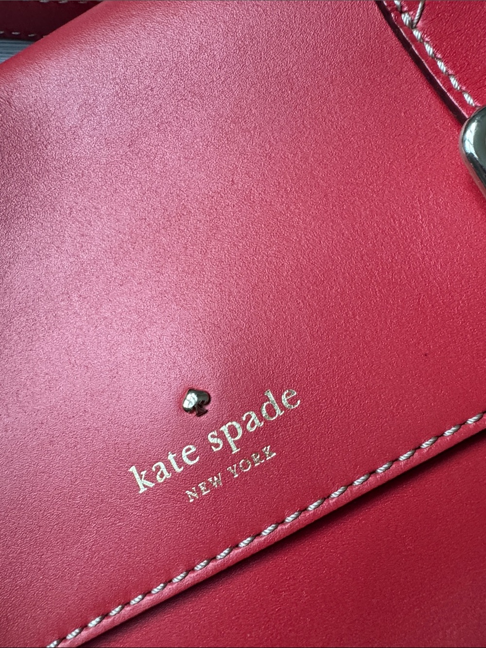 kate spade Red Leather Crossbody Bag with Buckle Straps - Picture 2 of 13